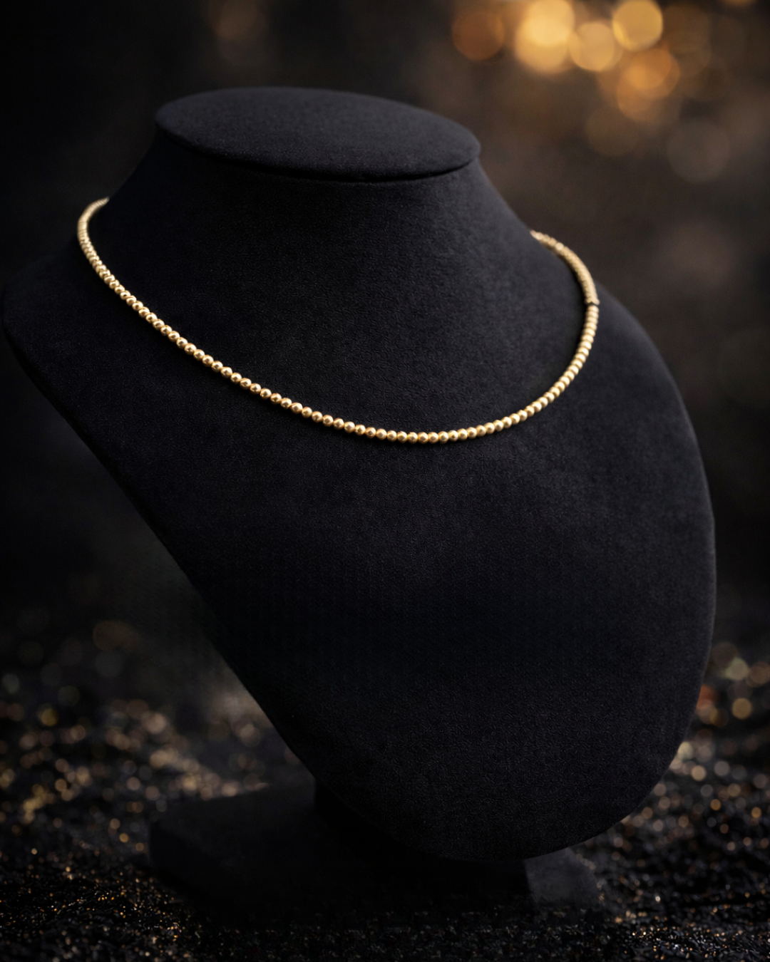 Cadena de Esferas en Oro 10k