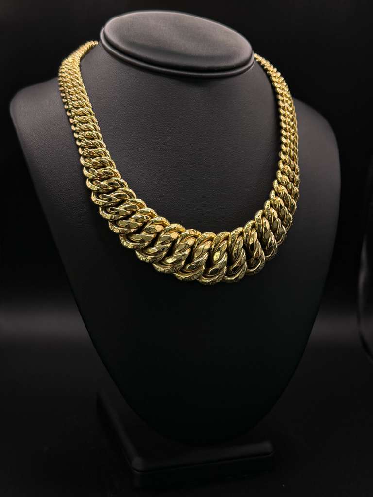 Cadena de Oro 10k Corte Princesa - 22mm / 18 Pulgadas