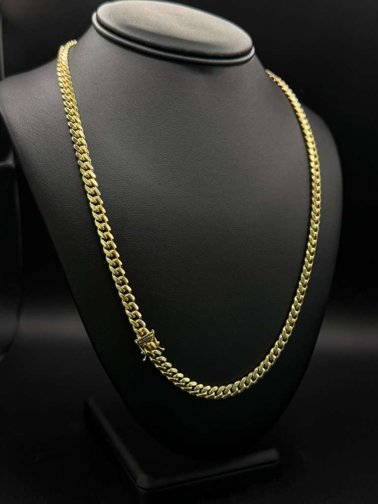 Cadena Cubana en Oro 14kt - 7mm / 22 Pulgadas