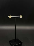 Aretes de Flor en Racimo en Oro 14kt con Circones