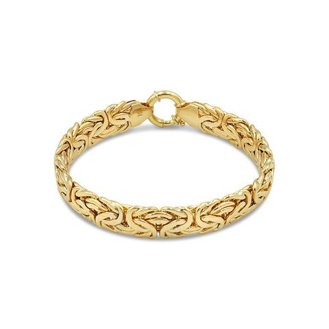 Pulsera Bizantina Clásica en Oro 14kt