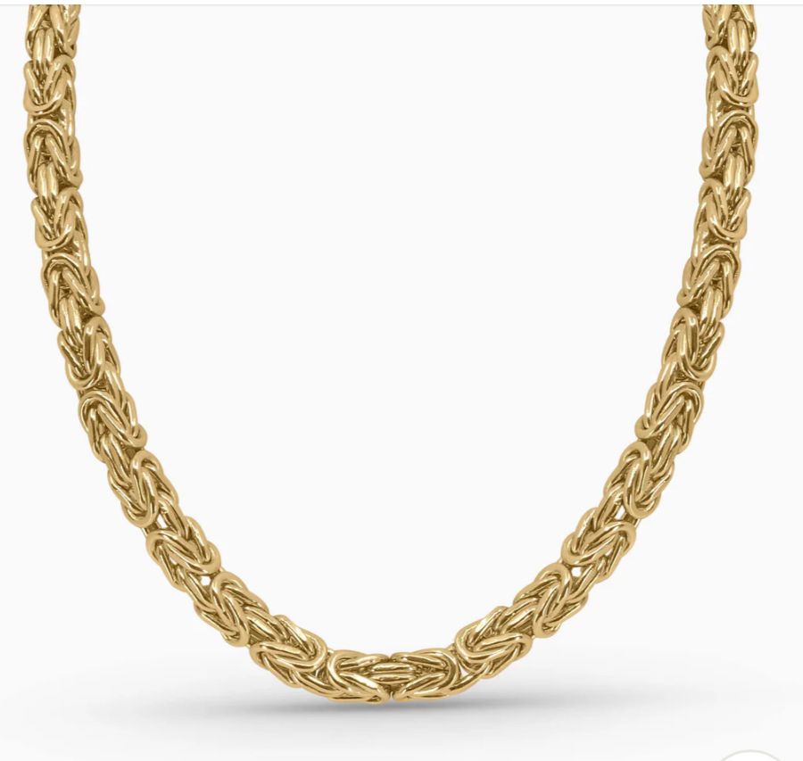 Cadena Bizantina en Oro 14kCadena Bizantina en Oro 14kt - Eslabón Uniforme / 22int - Eslabón Uniforme / 22in